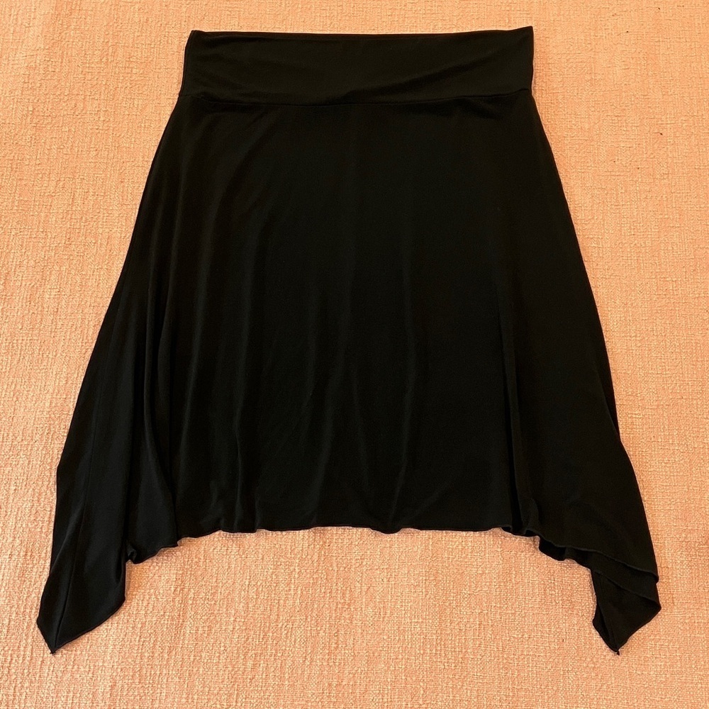 Waist 31 and stretchy Asymmetrical Black Skirt